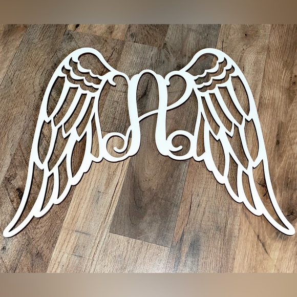 Other - Wooden “A” Wall Decor Sign With Angel Wings *New In Packaging*